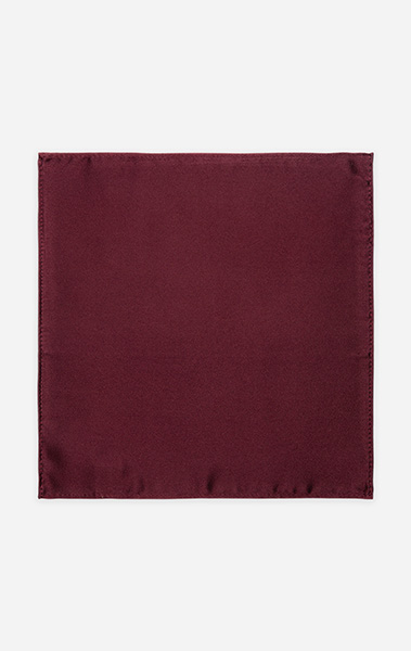 Burgundy Silk Pocket Square